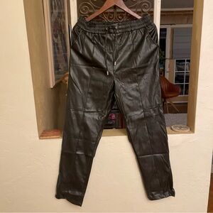 Love Tree Black Faux Leather Pants Size Large  Brand New